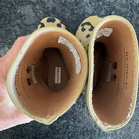 Hunter Waterproof Baby Girl  Cheetah Print Boots girls size 7 - Picture 8 of 12